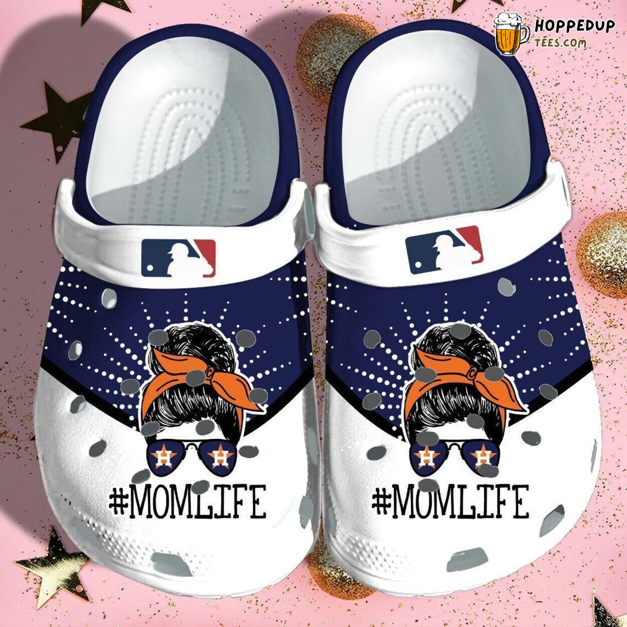 Astros Mom Life Fan Gift Rubber Comfortable Clog Shoes Unique