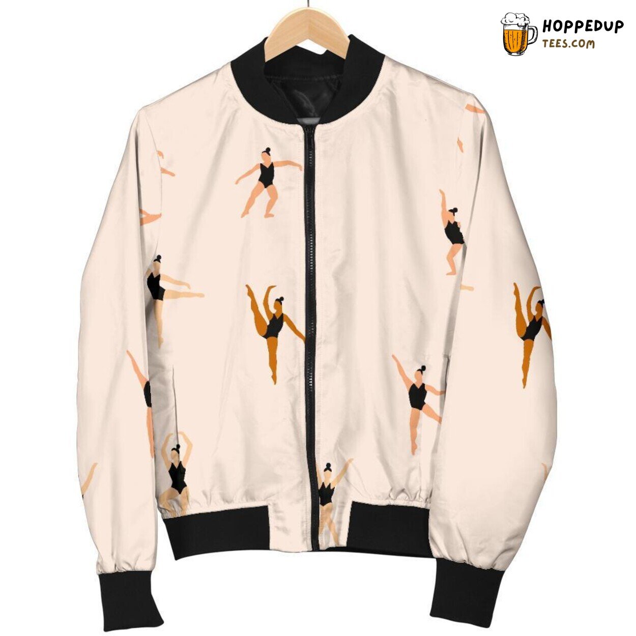 Athlete’s Gymnastics Tribute Men’s Bomber Jacket Unique Pattern Design Art