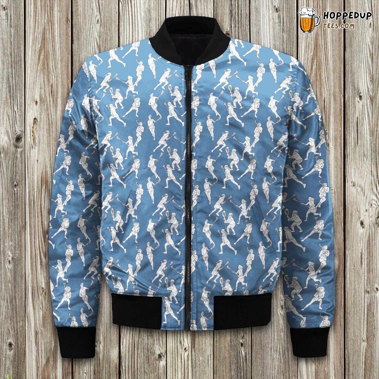 Athletic Lacrosse Design Print Winter Bomber Jacket Game Enthusiast’s Choice