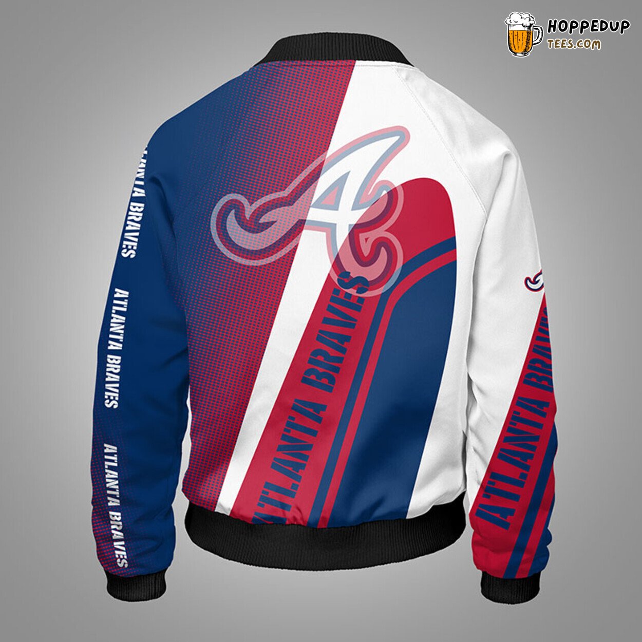 Atlanta Braves MLB Dual Red Blue Unique Bomber Jacket Design