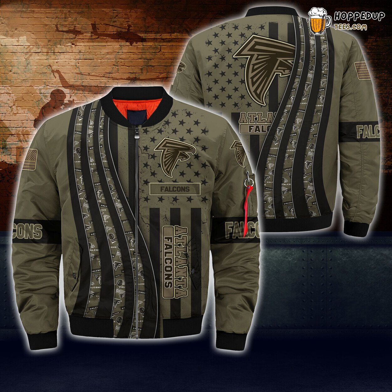 Atlanta Falcons Camo Bomber Jacket Special NFL Season Collection