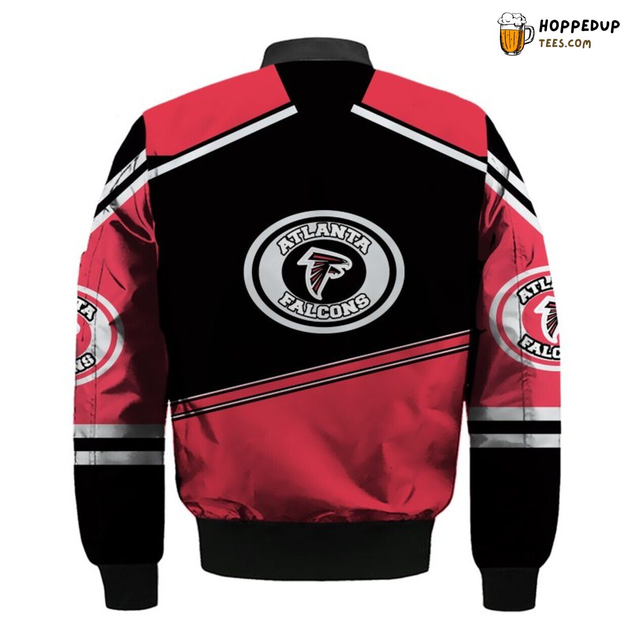 Atlanta Falcons NFL Bomber Jacket Red White Signature Theme