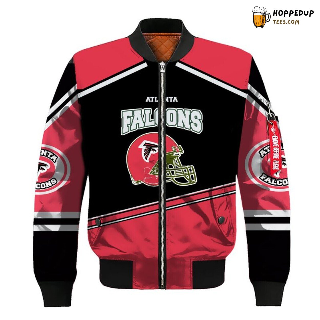 Atlanta Falcons NFL Bomber Jacket Red White Signature Theme