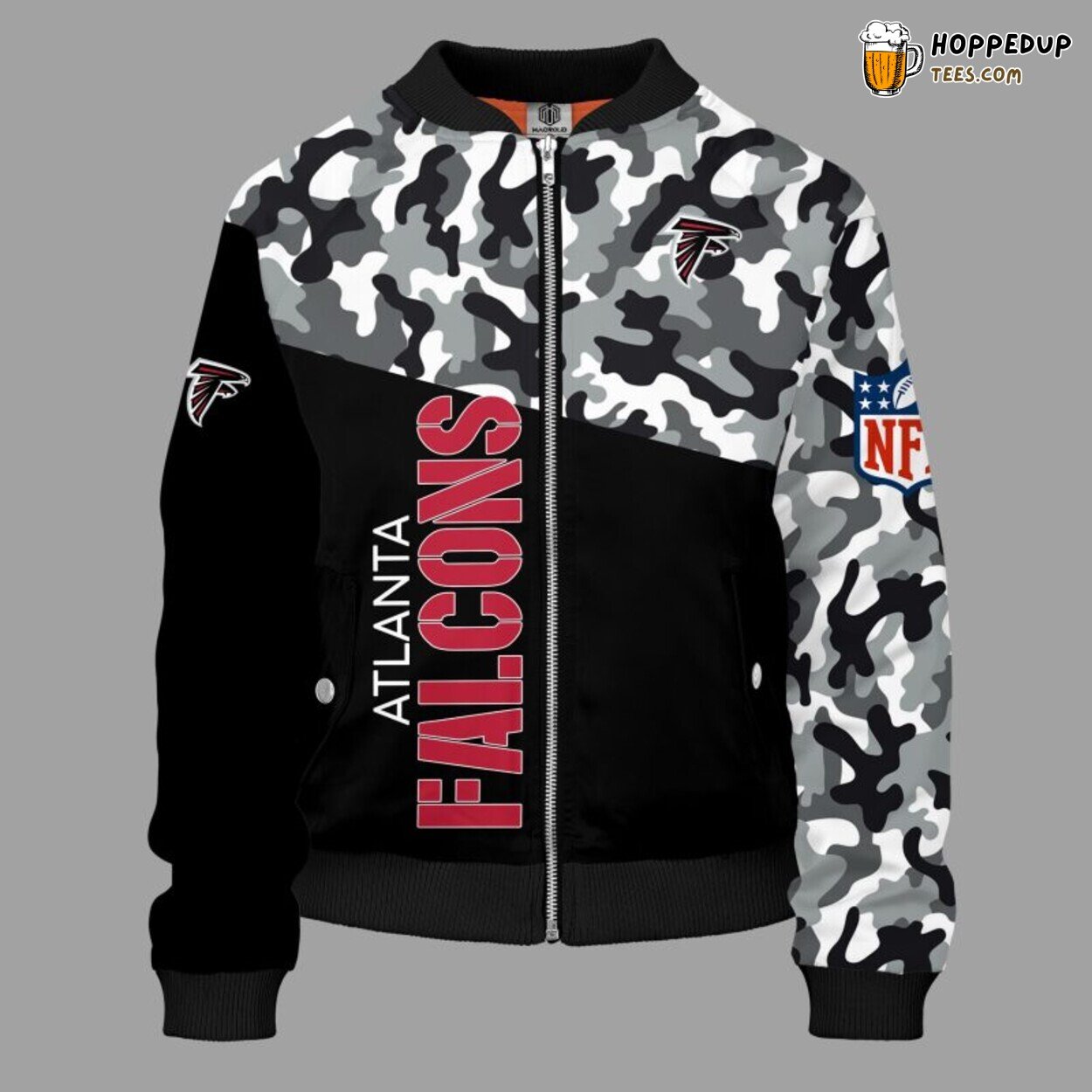 Atlanta Falcons NFL Distinct Red Black Bomber Jacket Stylish Look