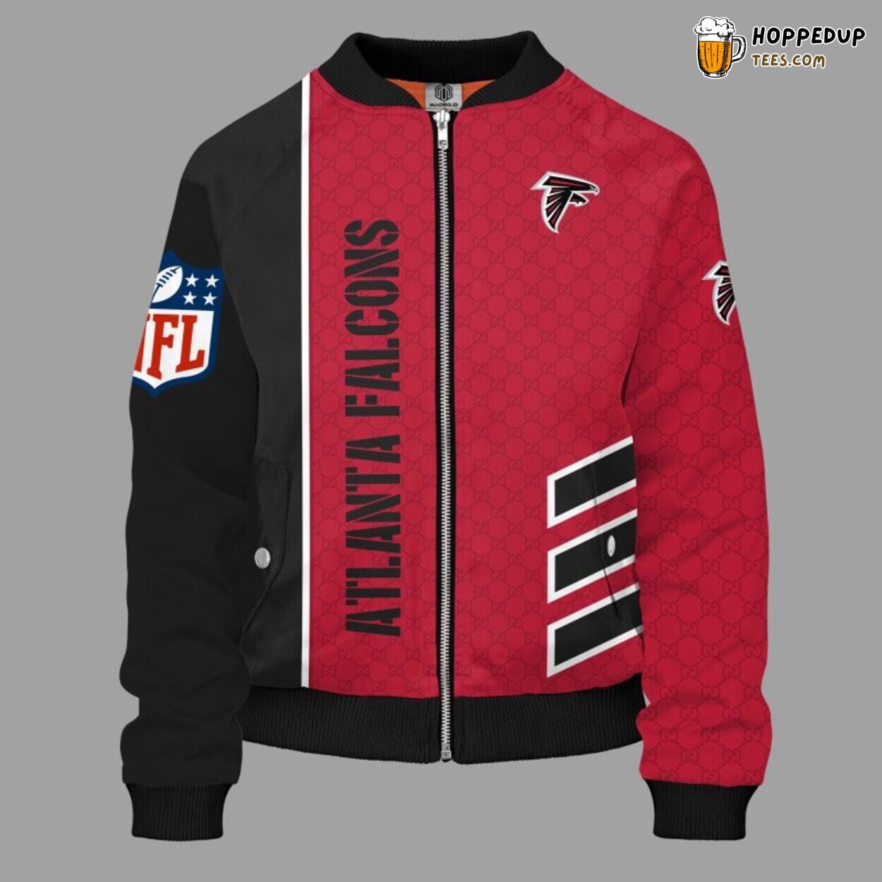 Atlanta Falcons NFL Distinct Red Bomber Jacket Classic Finish