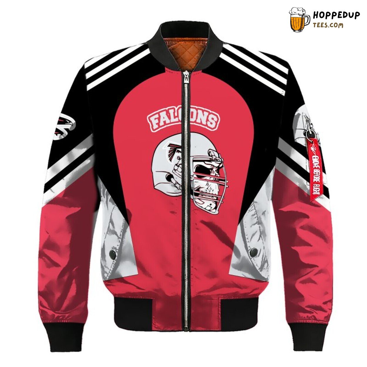 Atlanta Falcons NFL Skull Bomber Jacket Red Unique Style Look