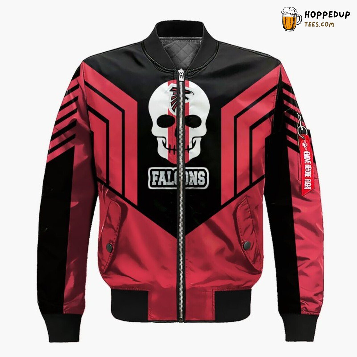Atlanta Falcons NFL Skull Red Bomber Jacket Distinct Stylish Design