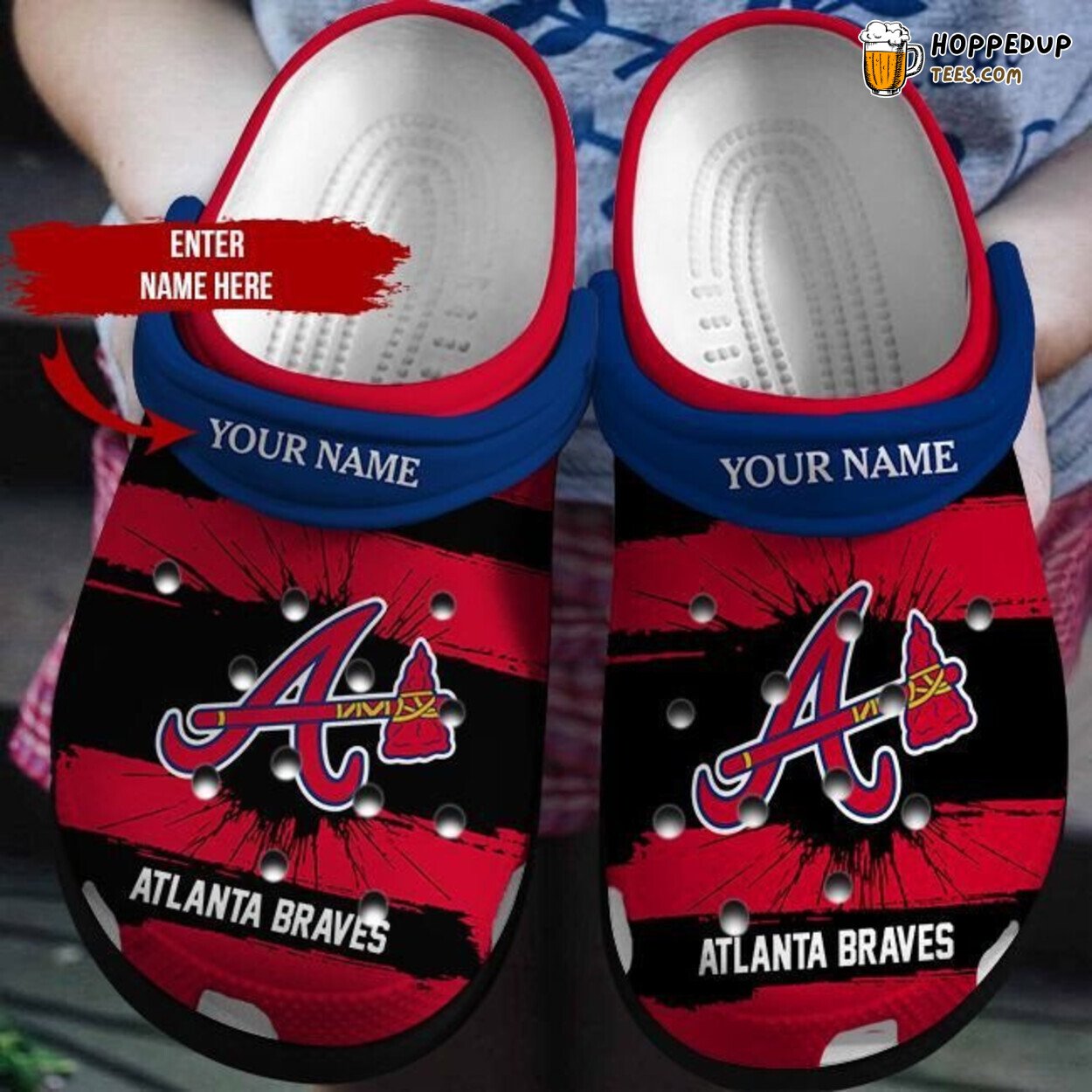 Atlanta Personalized Crocbland Custom Name Comfortable Clog Shoes