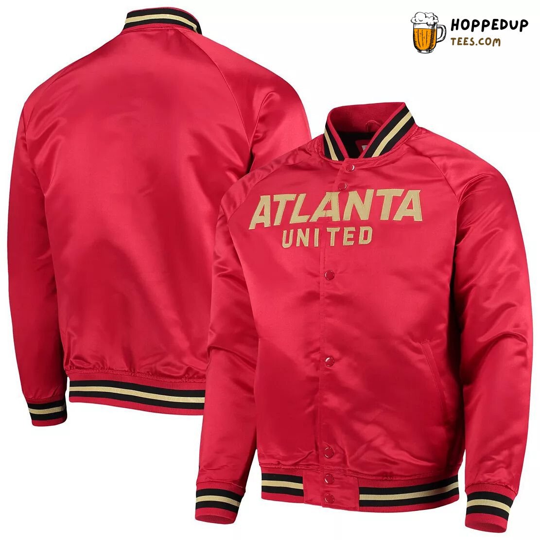 Atlanta United FC MLS Red Pro Supporter Bomber Jacket Style