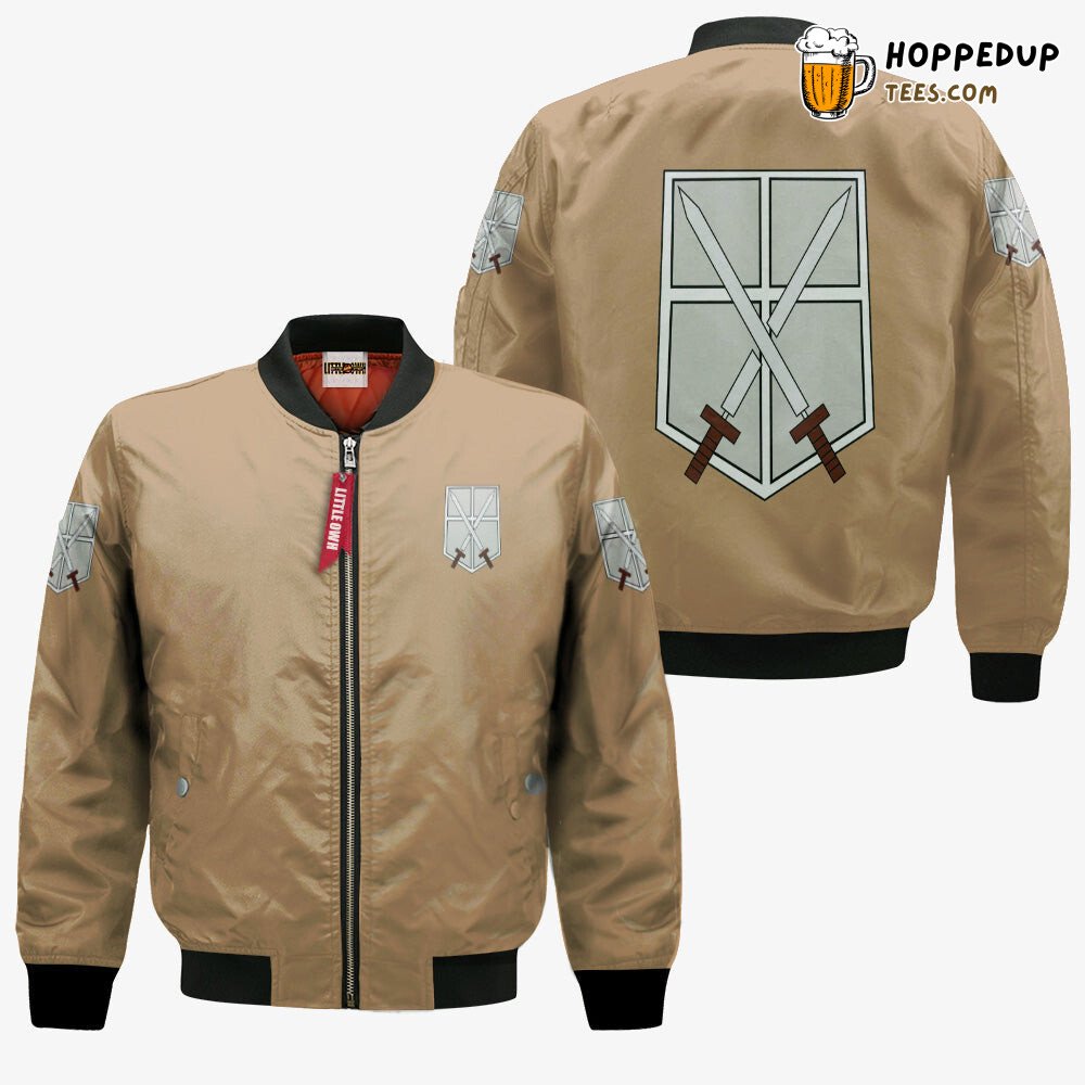 Attack On Titan Inspired Bomber Jacket Representing Training Corps