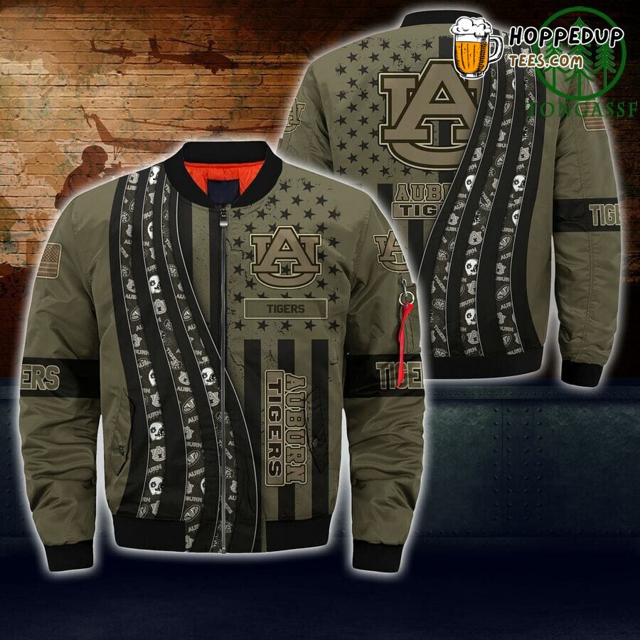 Auburn Tigers NCAA Camouflage Pattern Supporter Bomber Jacket