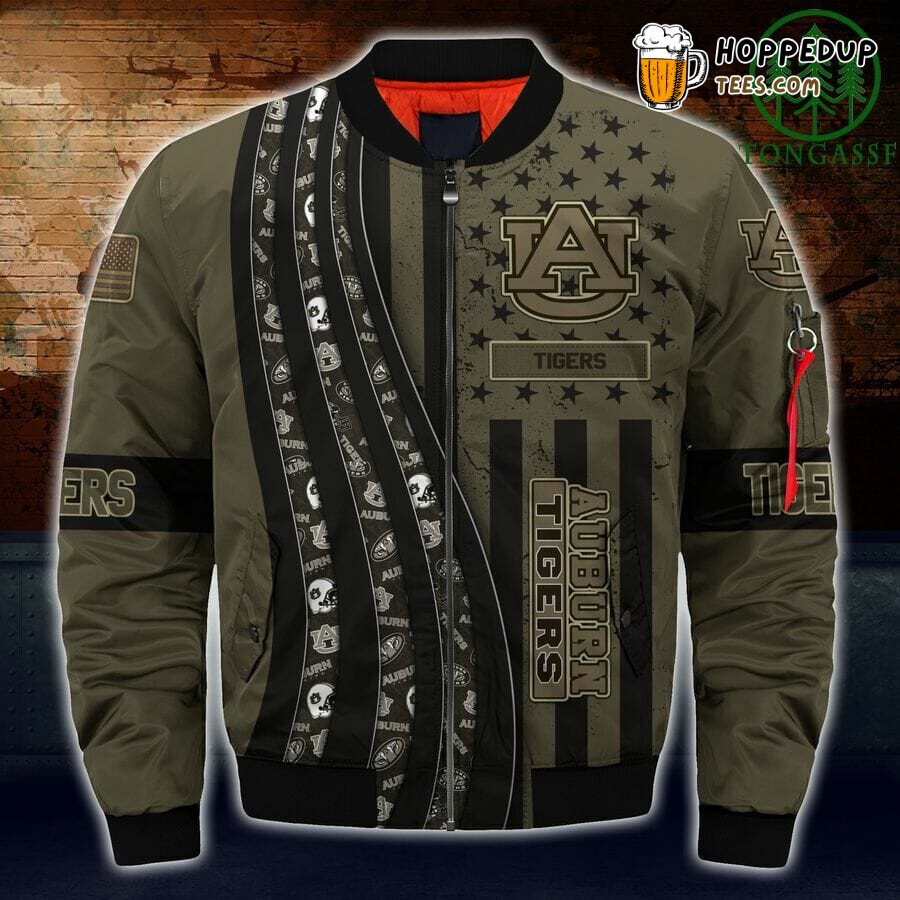 Auburn Tigers NCAA Camouflage Pattern Supporter Bomber Jacket