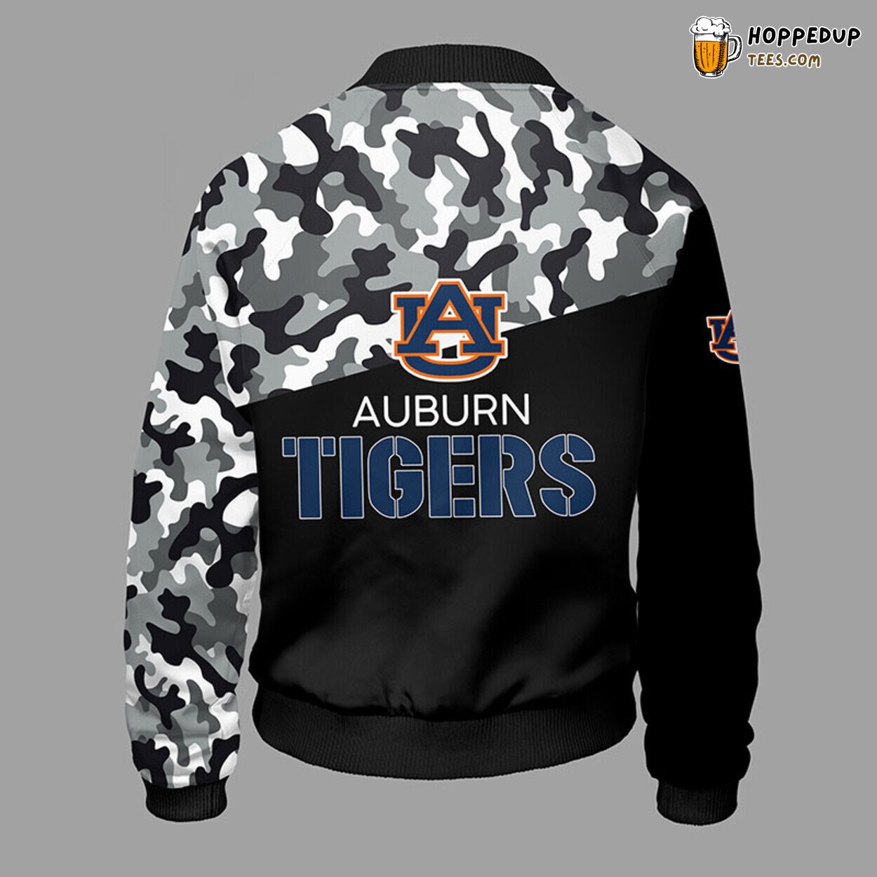 Auburn Tigers NCAA Unique Camouflage Blue Bomber Jacket Design