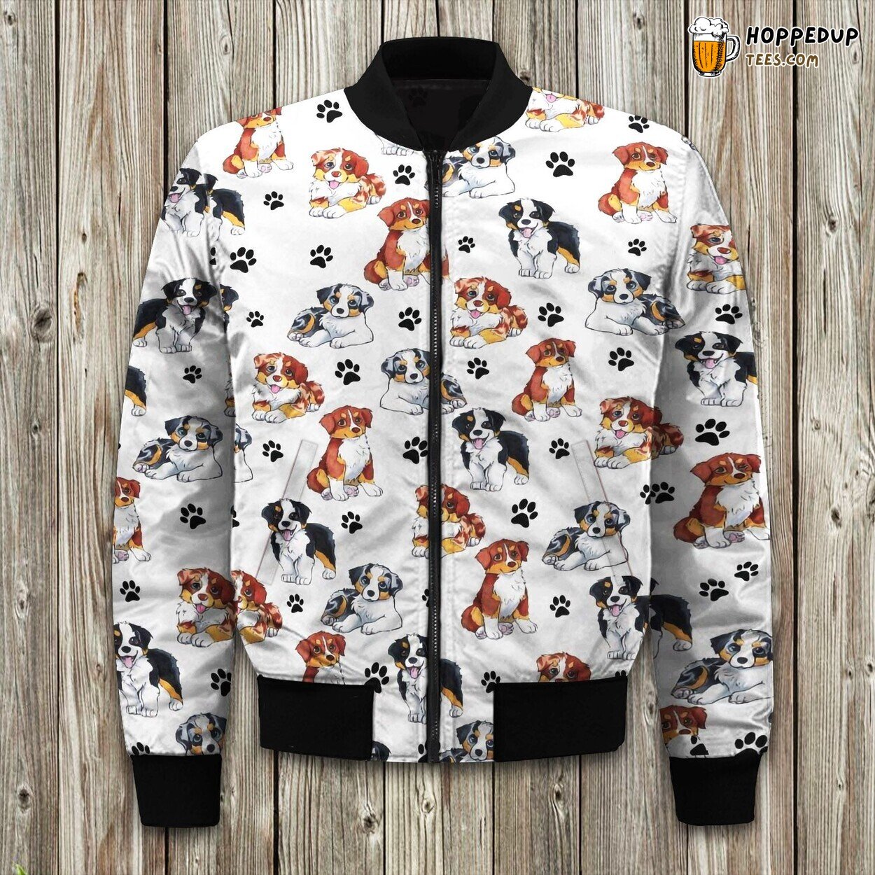 Australian Shepherd Mom Bomber Jacket