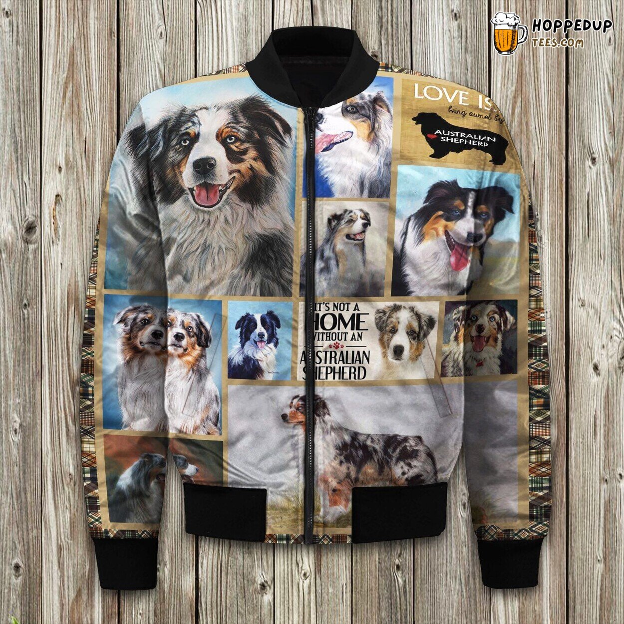 Australian Shepherd Mom Love Bomber Jacket