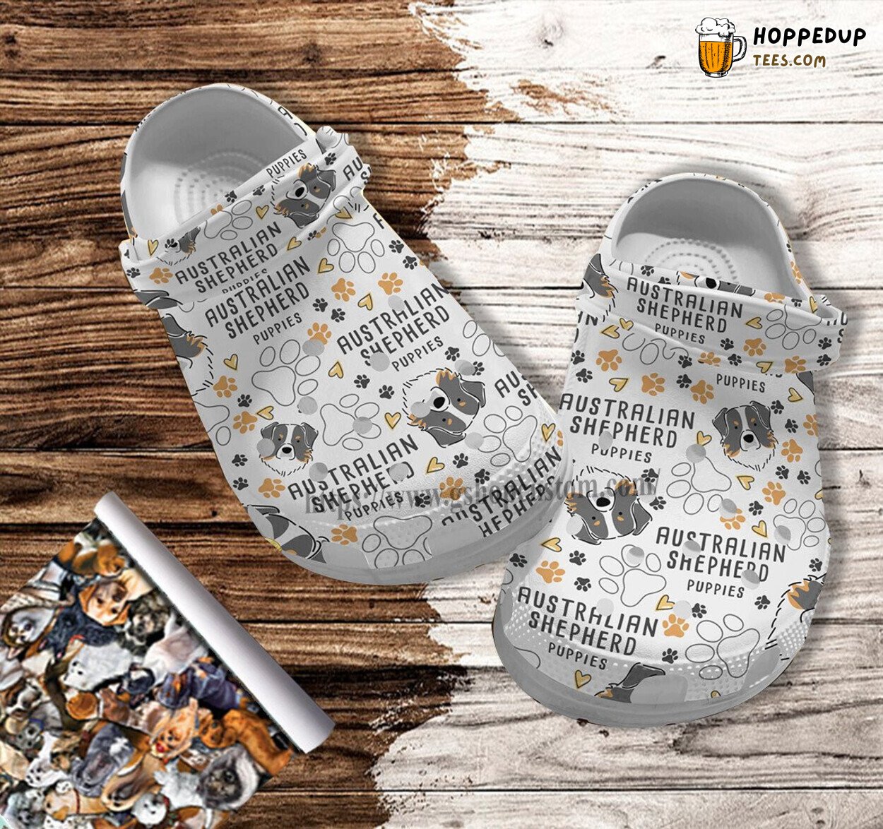 Australian Shepherd Puppies Paws Croc Shoes Men Women Gift