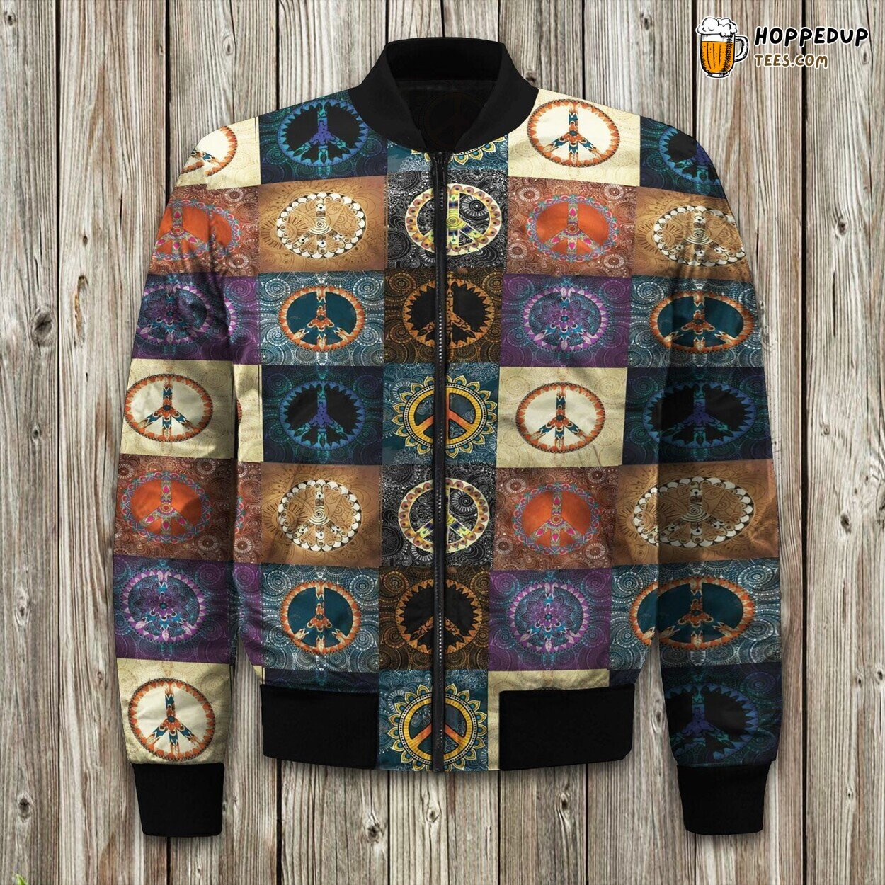 Authentic Hippie Vibrance Winter Bomber Jacket Craftsmanship