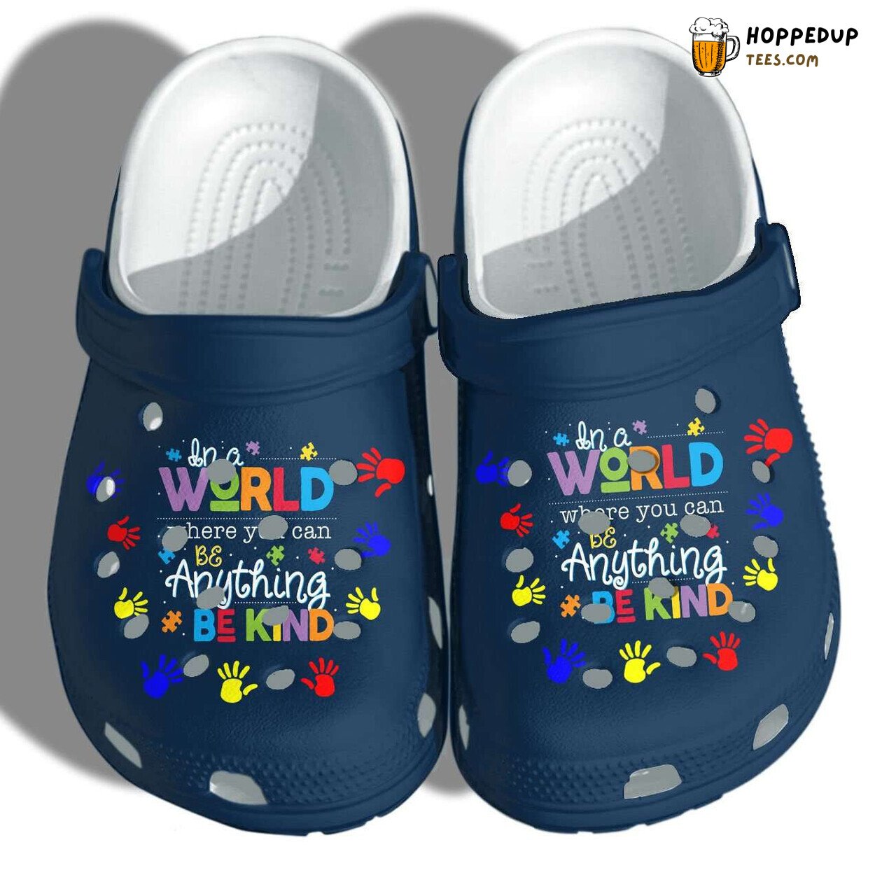 Autism Awareness Be Kind World Unique Design Comfortable Clogs Shoes