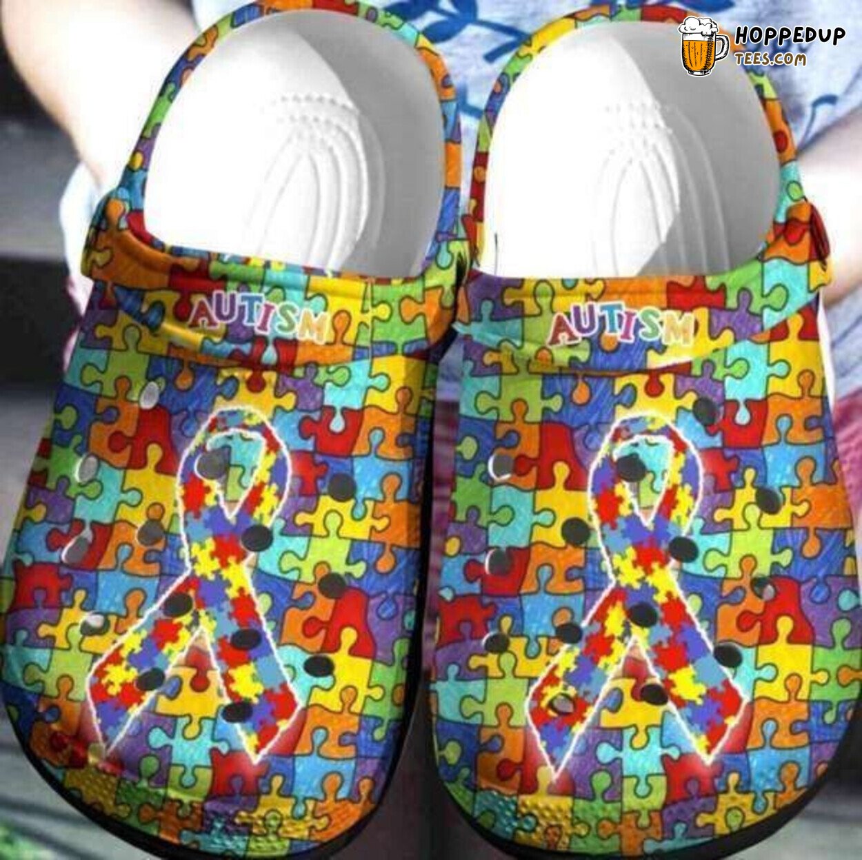 Autism Awareness Day Themed Comfortable Unique Design Clog Shoes