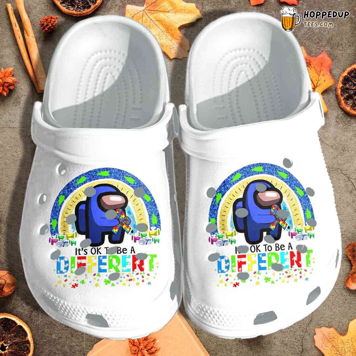 Autism Awareness Different Puzzle Pieces Unique Durable Clogs