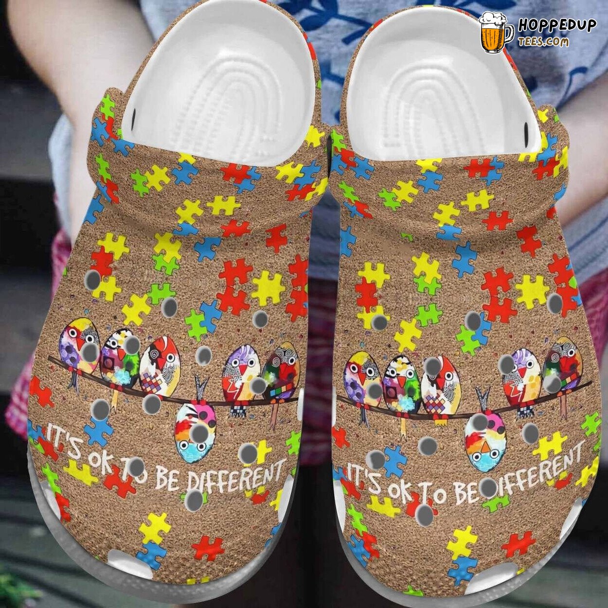 Autism Awareness It Is Okay To Be Different Theme Clog Shoes Unique