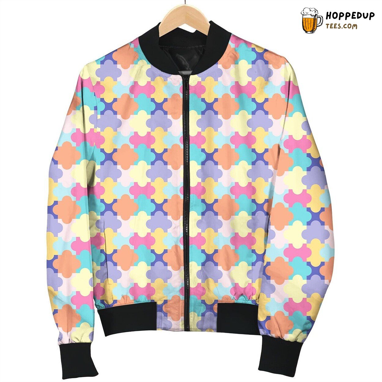 Autism Awareness Multicolor Bomber Jacket