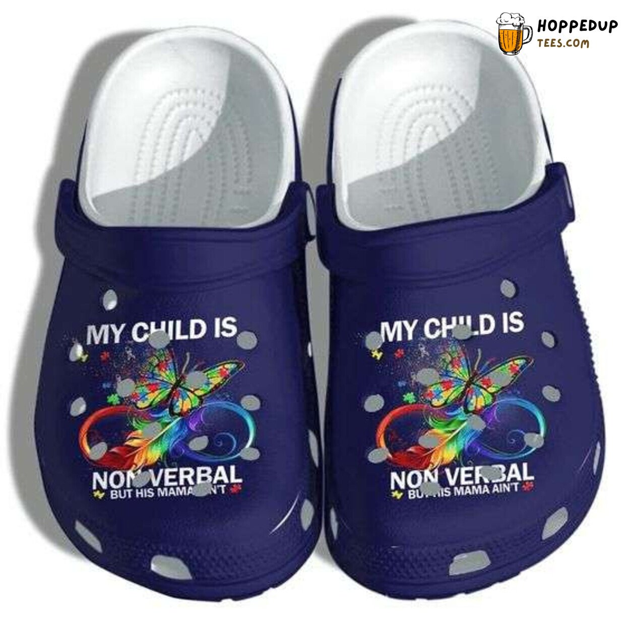 Autism Awareness Nonverbal Child Mama Voice Themed Comfort Clogs Shoes