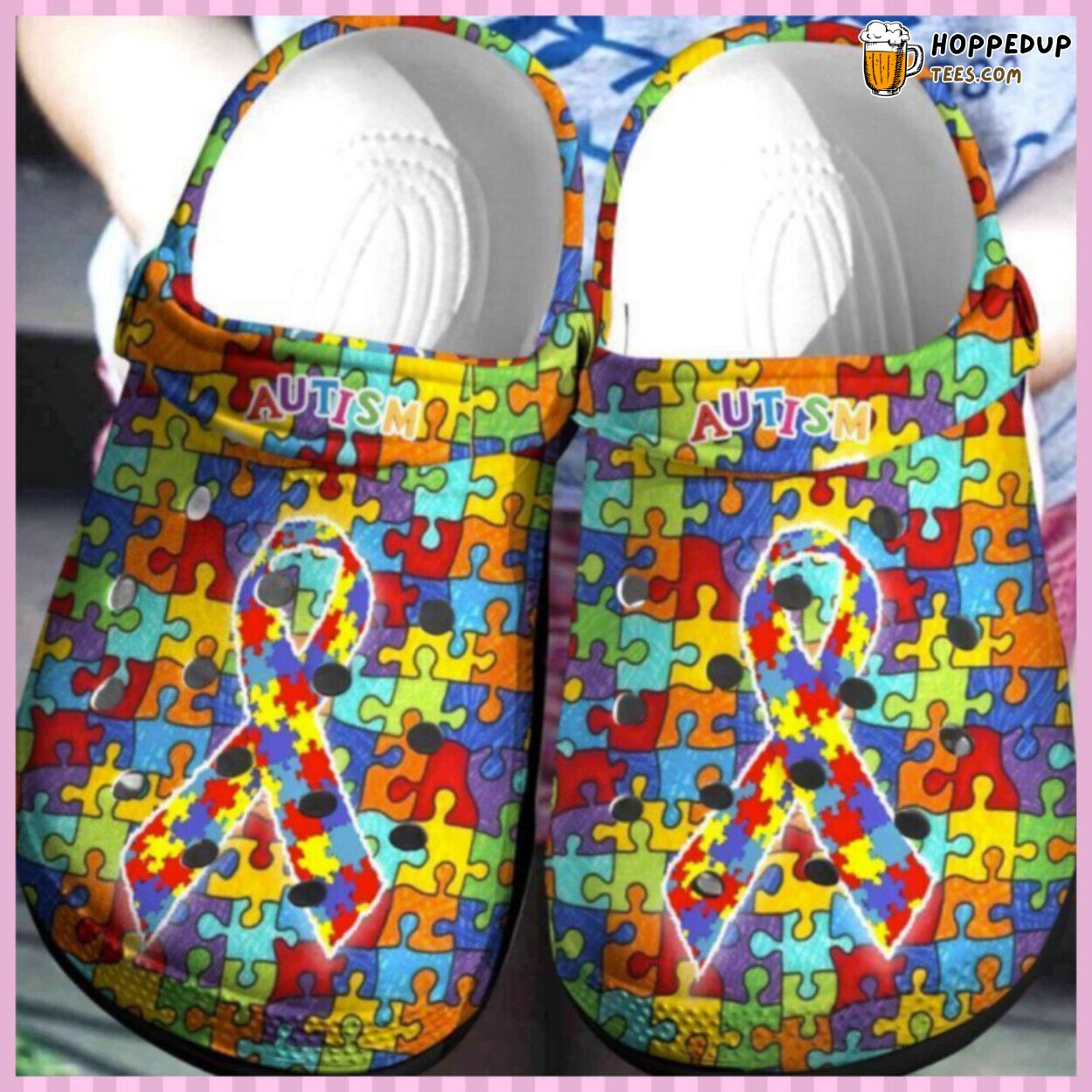 Autism Awareness Themed Comfortable Stylish Unique Rubber Clog Shoes