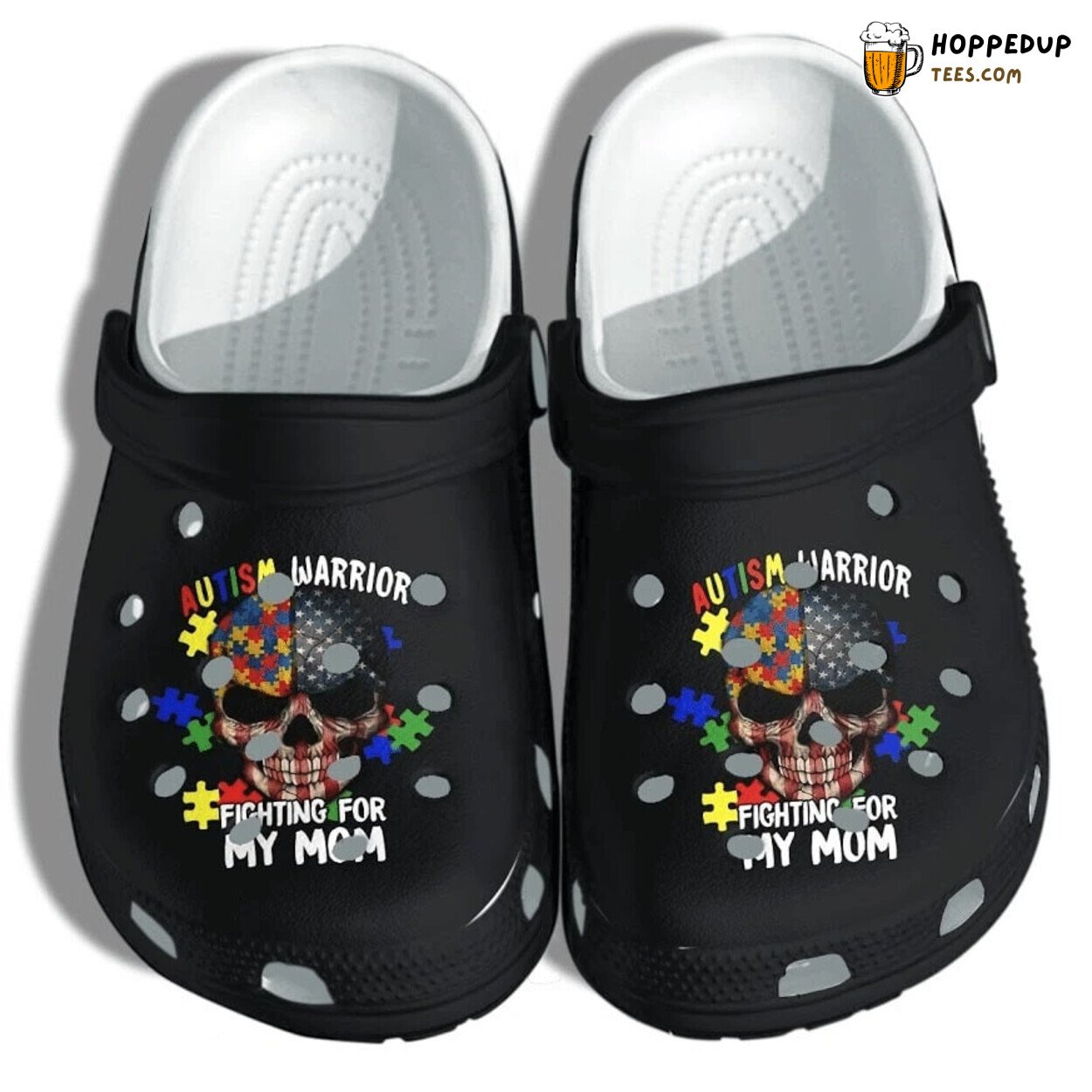 Autism Awareness Warrior Theme Classic Comfortable Clogs Shoes Unique Design
