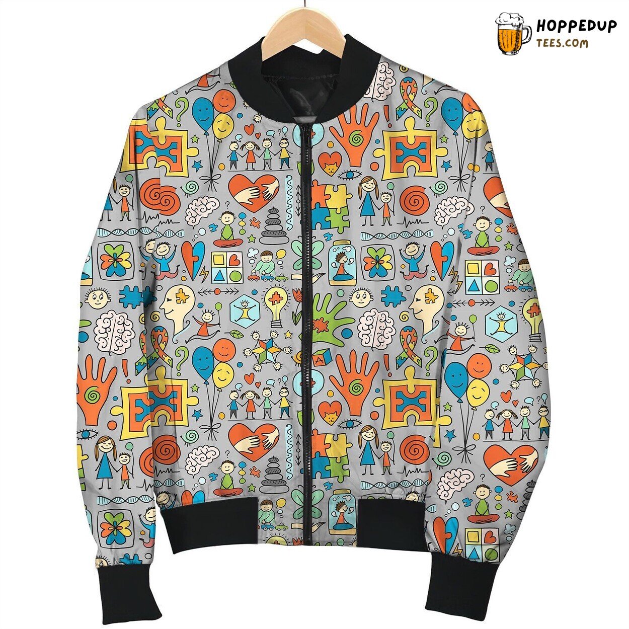Autism Symbol Of Autism Bomber Jacket