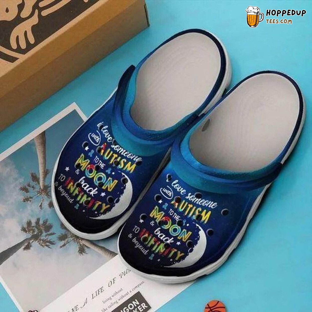 Autism To The Moon Back Lover Gift Comfortable Rubber Clog Shoes