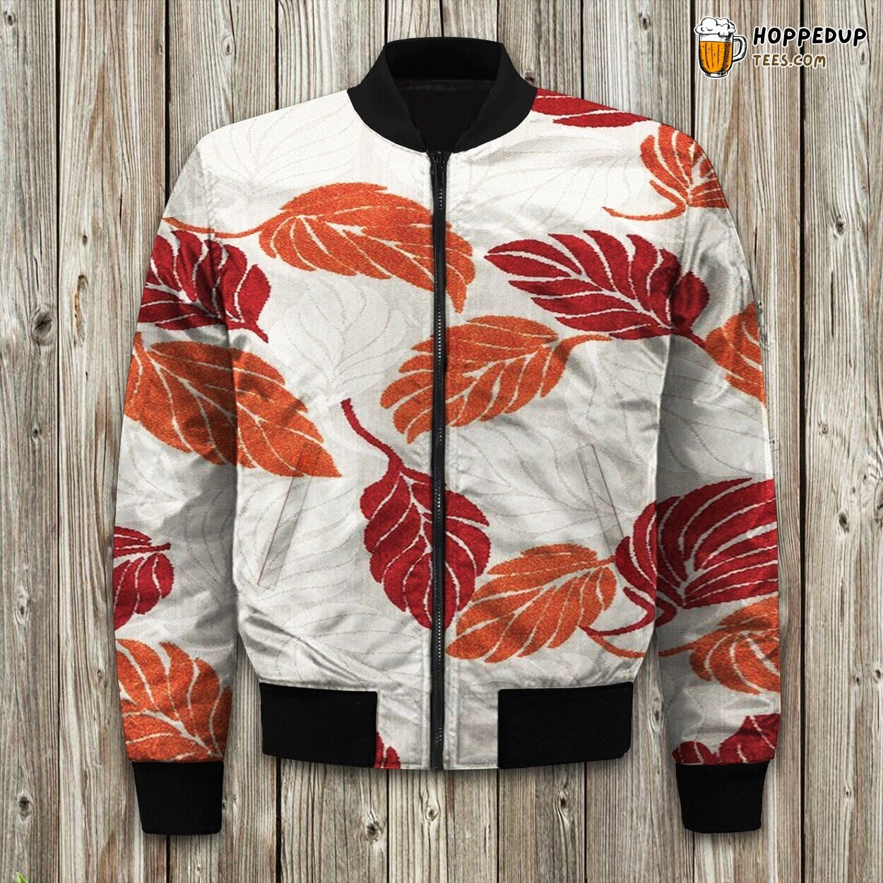 Autumn Foliage Display Winter Bomber Jacket Tailored Precision Elegance
