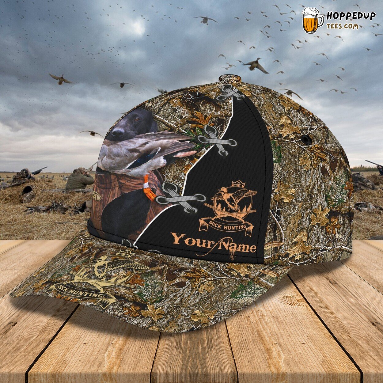 Avid Duck Hunting 3D Classic Cap Personalized Name Unique Design Tribute