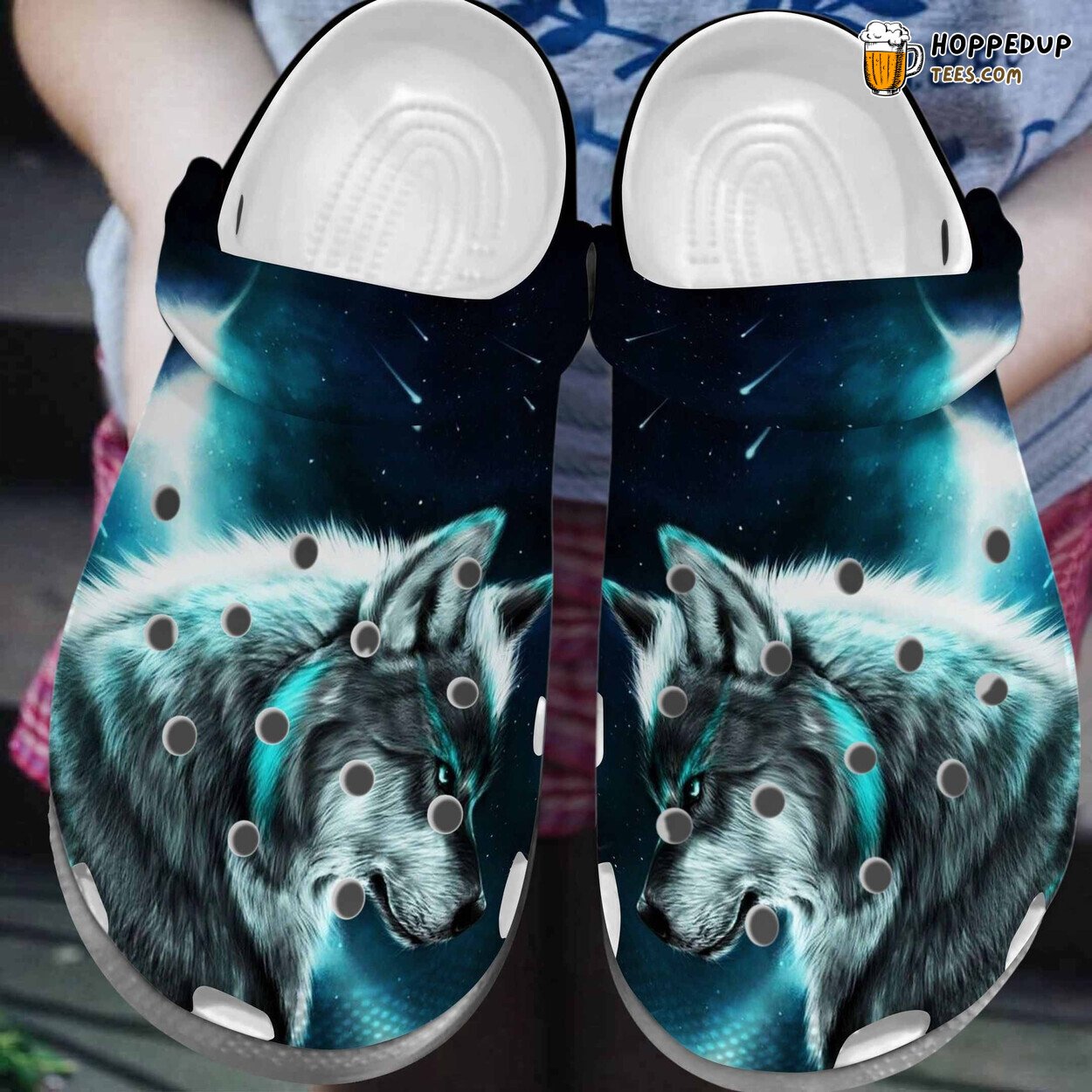 Awesome Cool Wolf Night Custom Comfortable Birthday Clogs Shoes