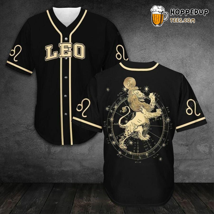 Awesome Leo Zodiac Sign Theme Baseball Jersey Distinctive Unique Design