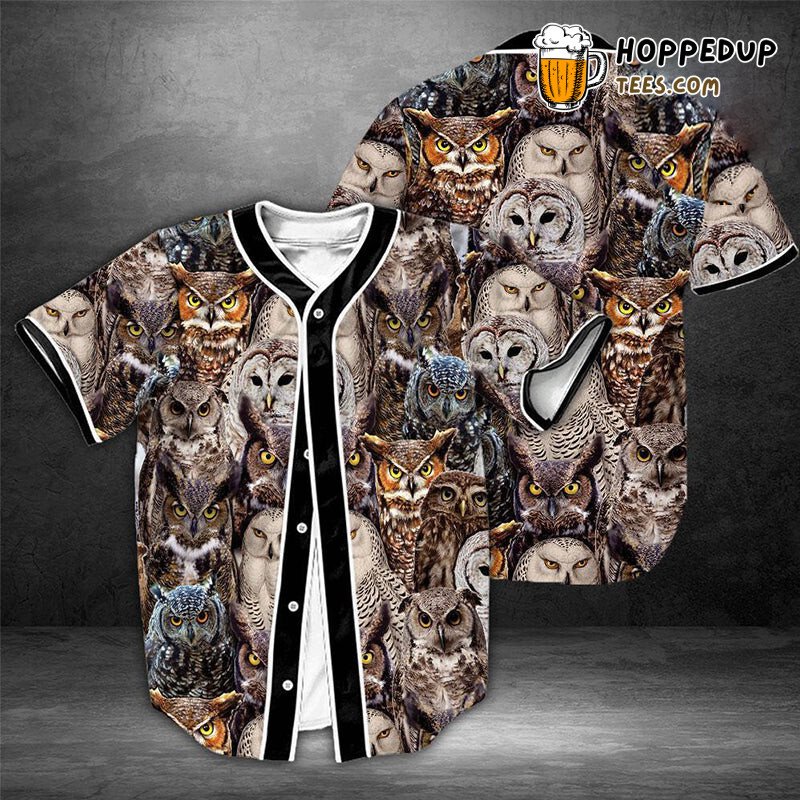 Awesome Owl Baseball Teee Jersey Shirts 3D Printed