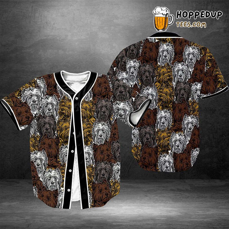 Awesome West Highland White Terrier Baseball Tee Jersey Shirts 3D