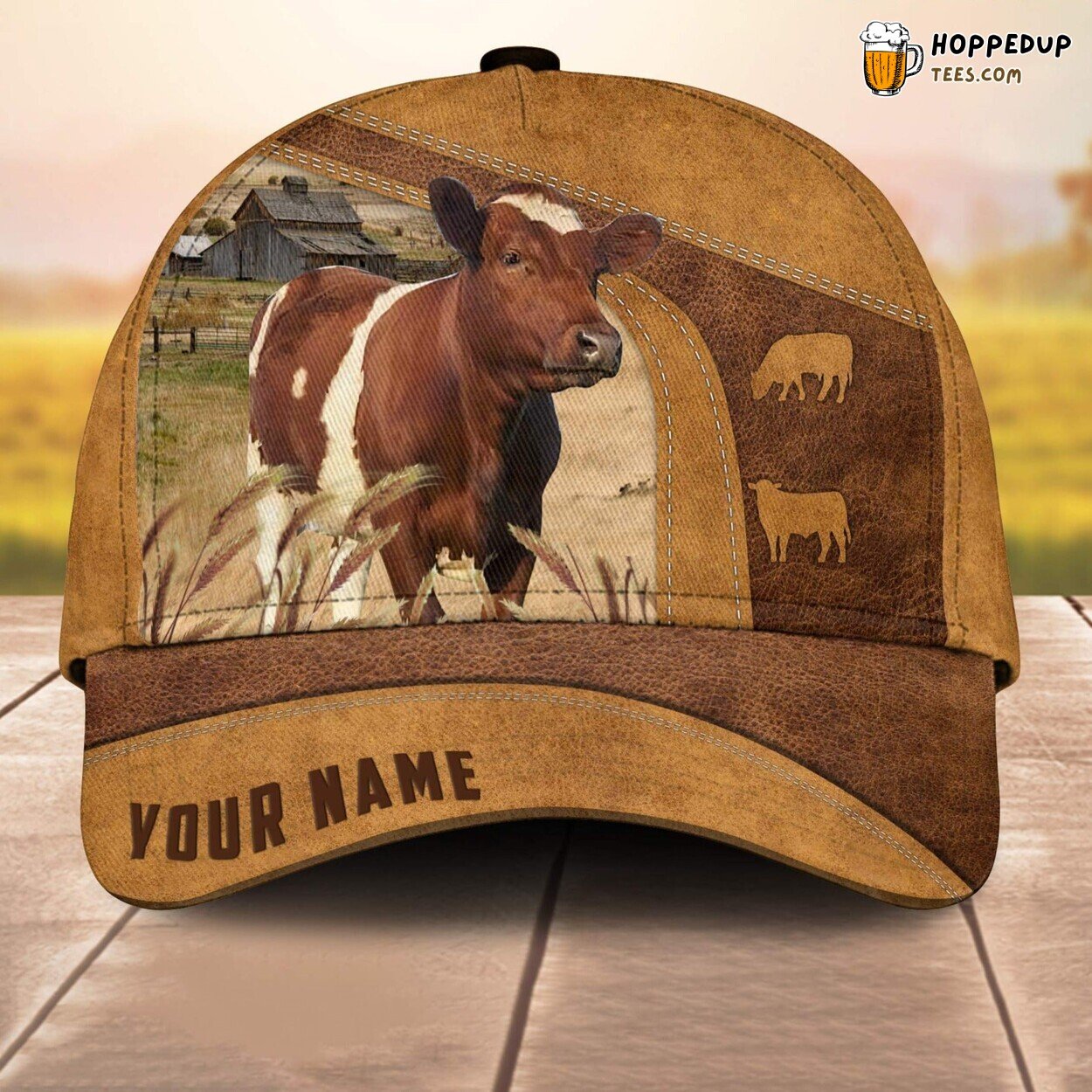 Ayrshires Custom Baseball Cap Farm Lovers 3D Print Animal Leather Pattern