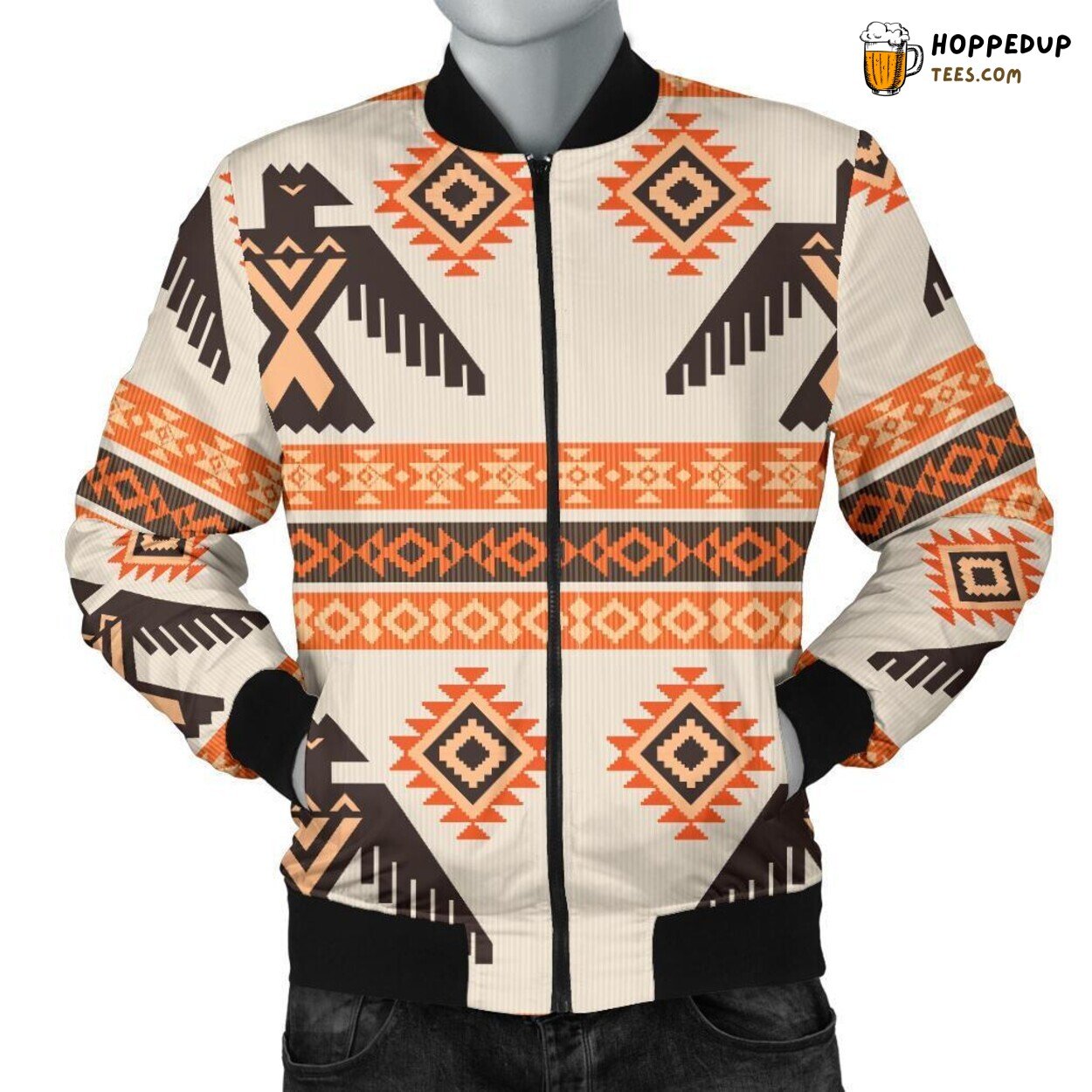 Aztec Art Featuring Eagle Men’s Bomber Jacket Unique Essence Pattern Art