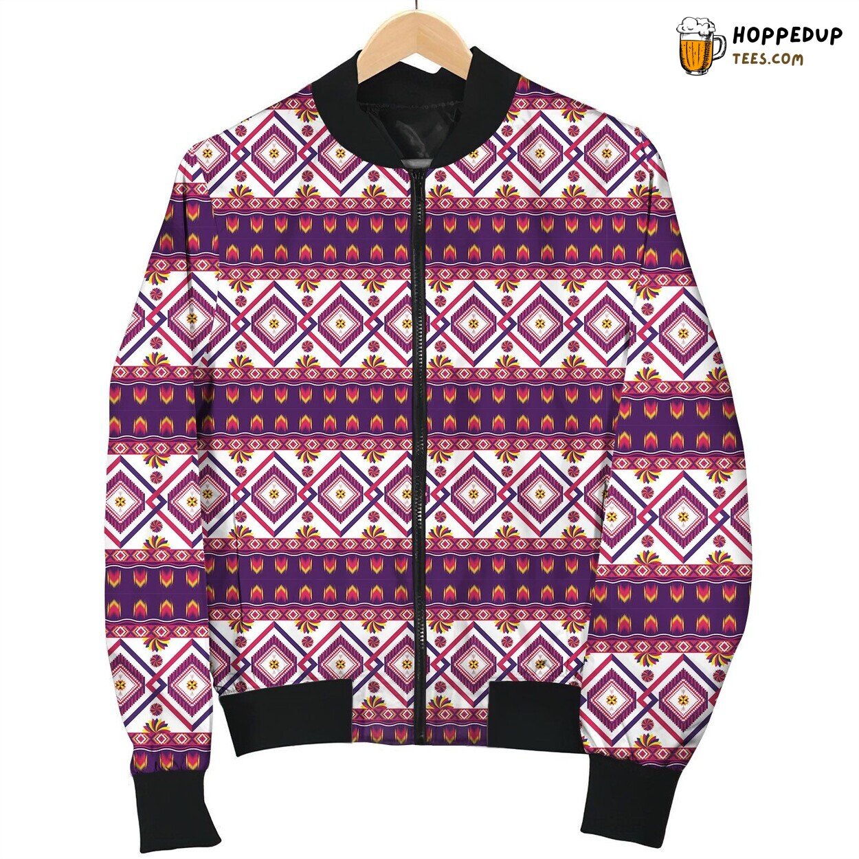 Aztec Minimal Boho Bomber Jacket