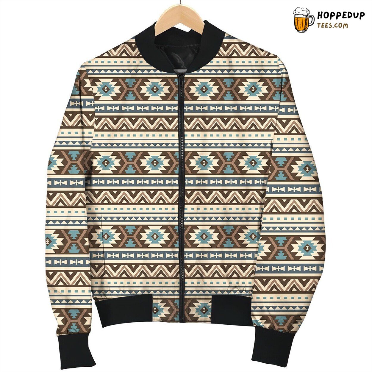 Aztec Neutral Kilim Bomber Jacket