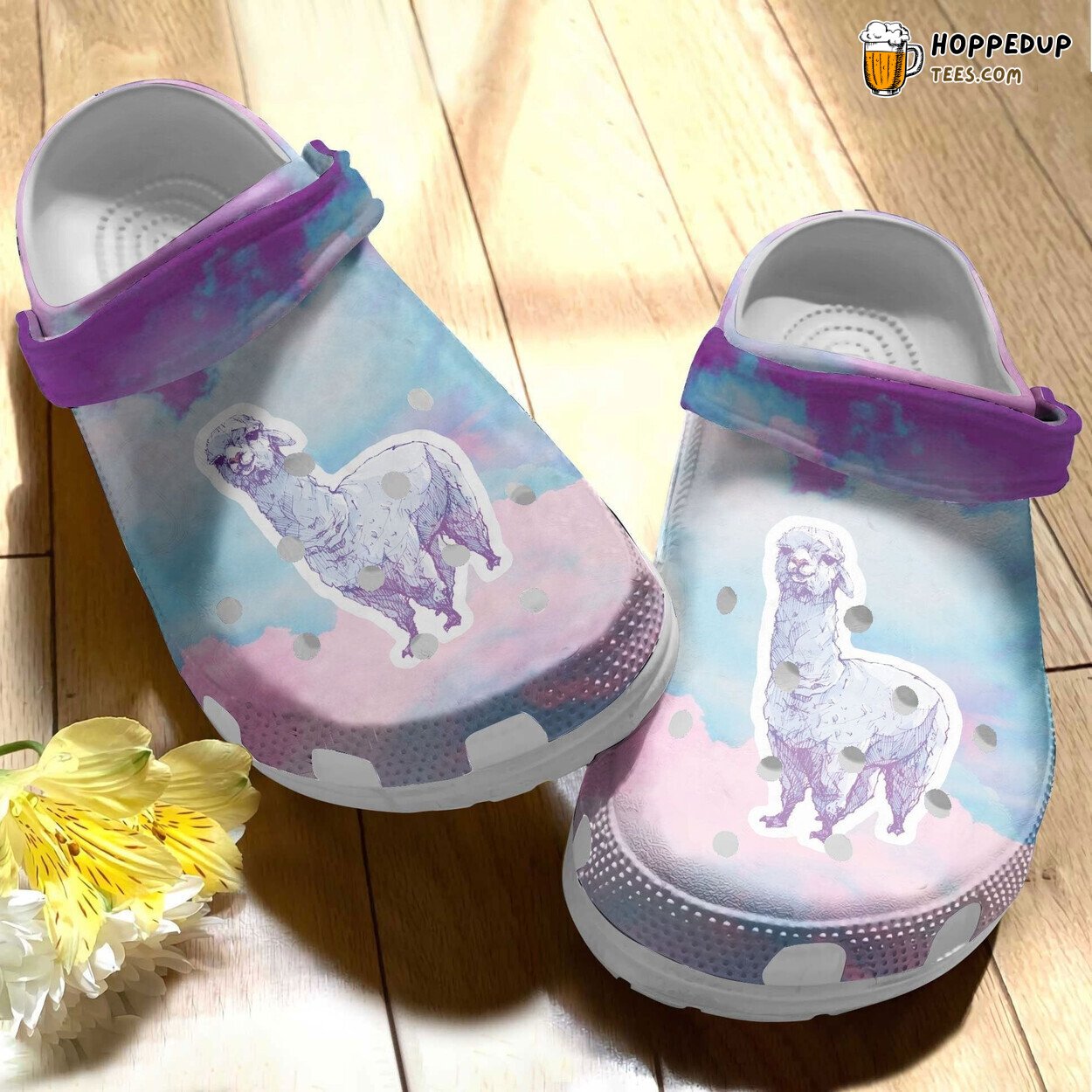 Baby Alpaca Pink Llamas Birthday Christmas Gift Fun Clogs Shoes