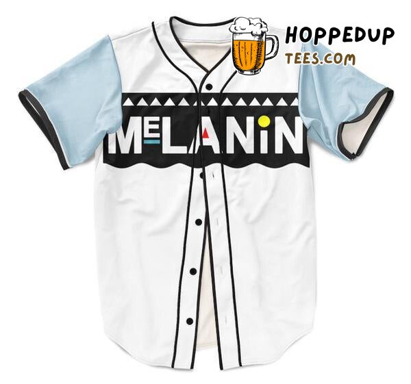 Baby Blue Melanin Baseball Tee Jersey Shirt Printed 3D