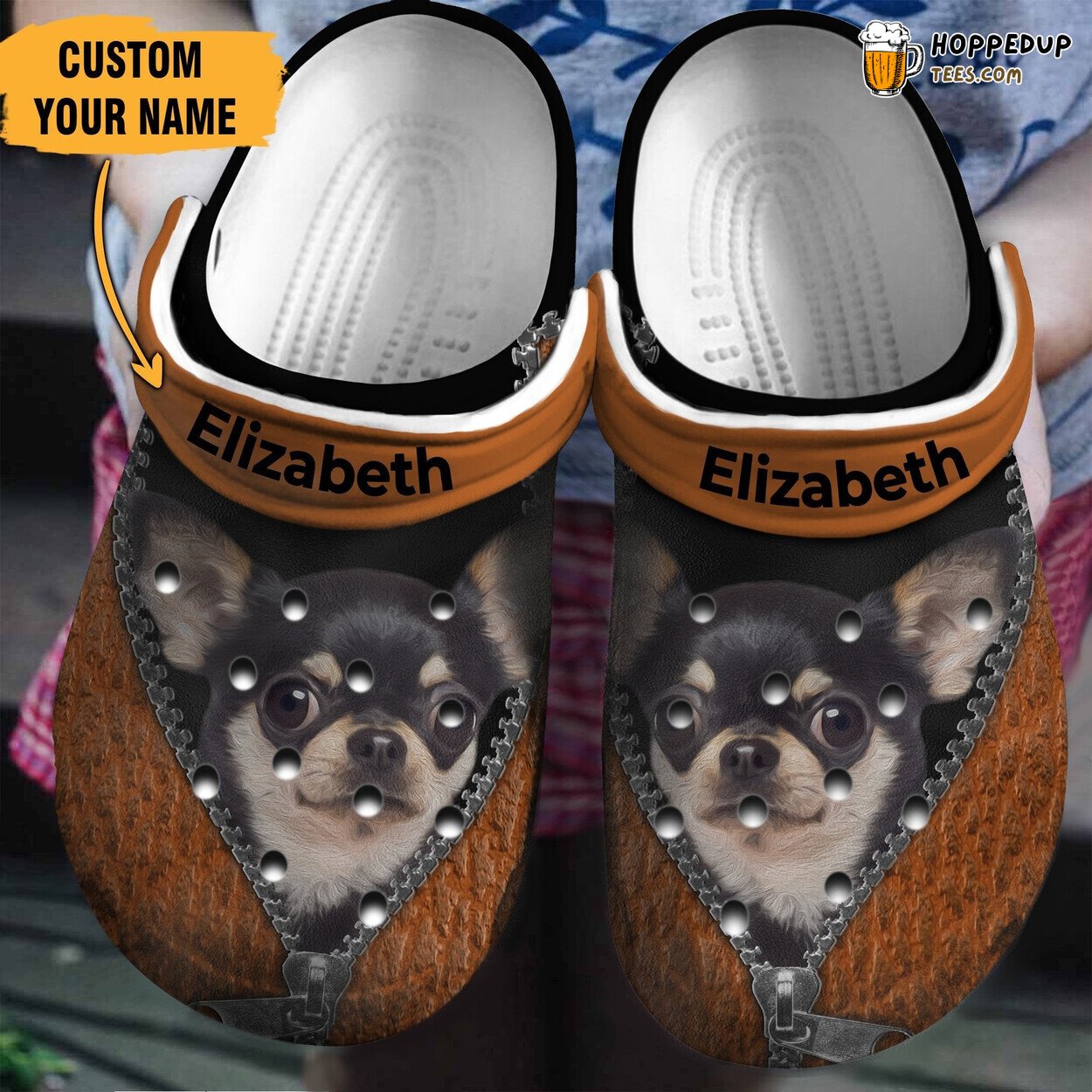 Baby Chihuahua Personalized Independence Day Themed Comfort Clogs