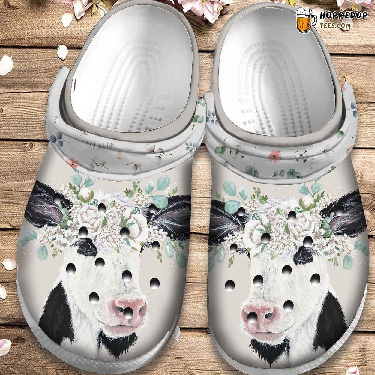 Baby Holstein Calf Farm Themed Comfortable Unique Design Clog Shoes