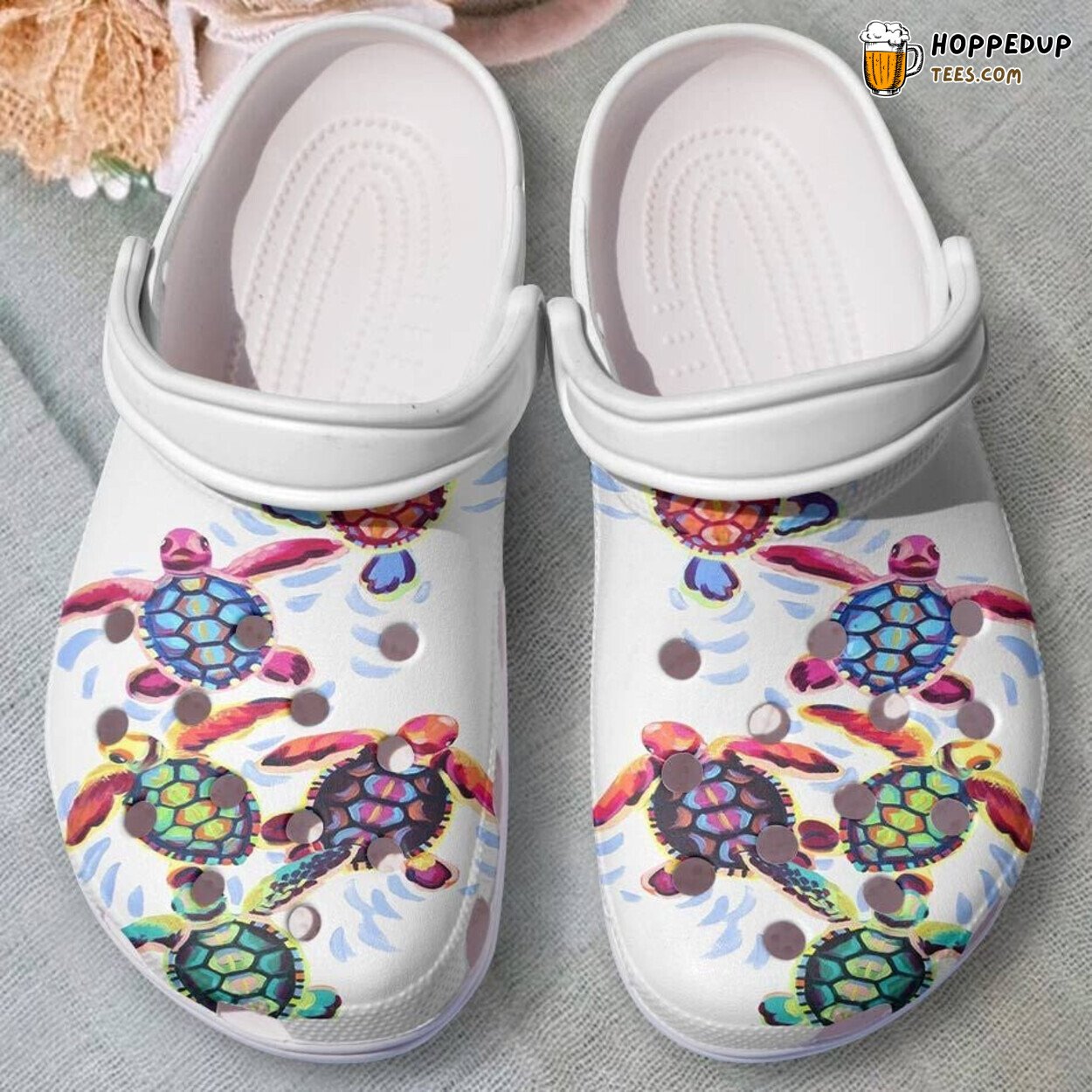 Baby Sea Turtle Save Ocean Crocbland Women Girl Mother Clogs