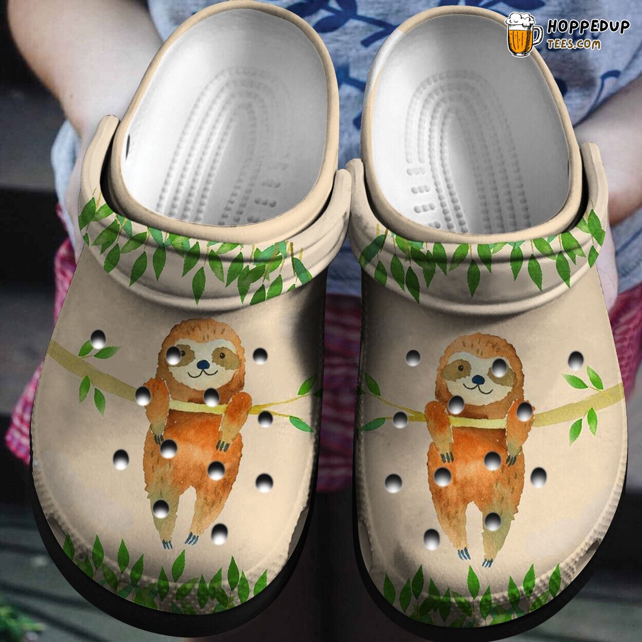 Baby Sloth Custom Cute Hanging Tree Boy Girl Gift Shoes