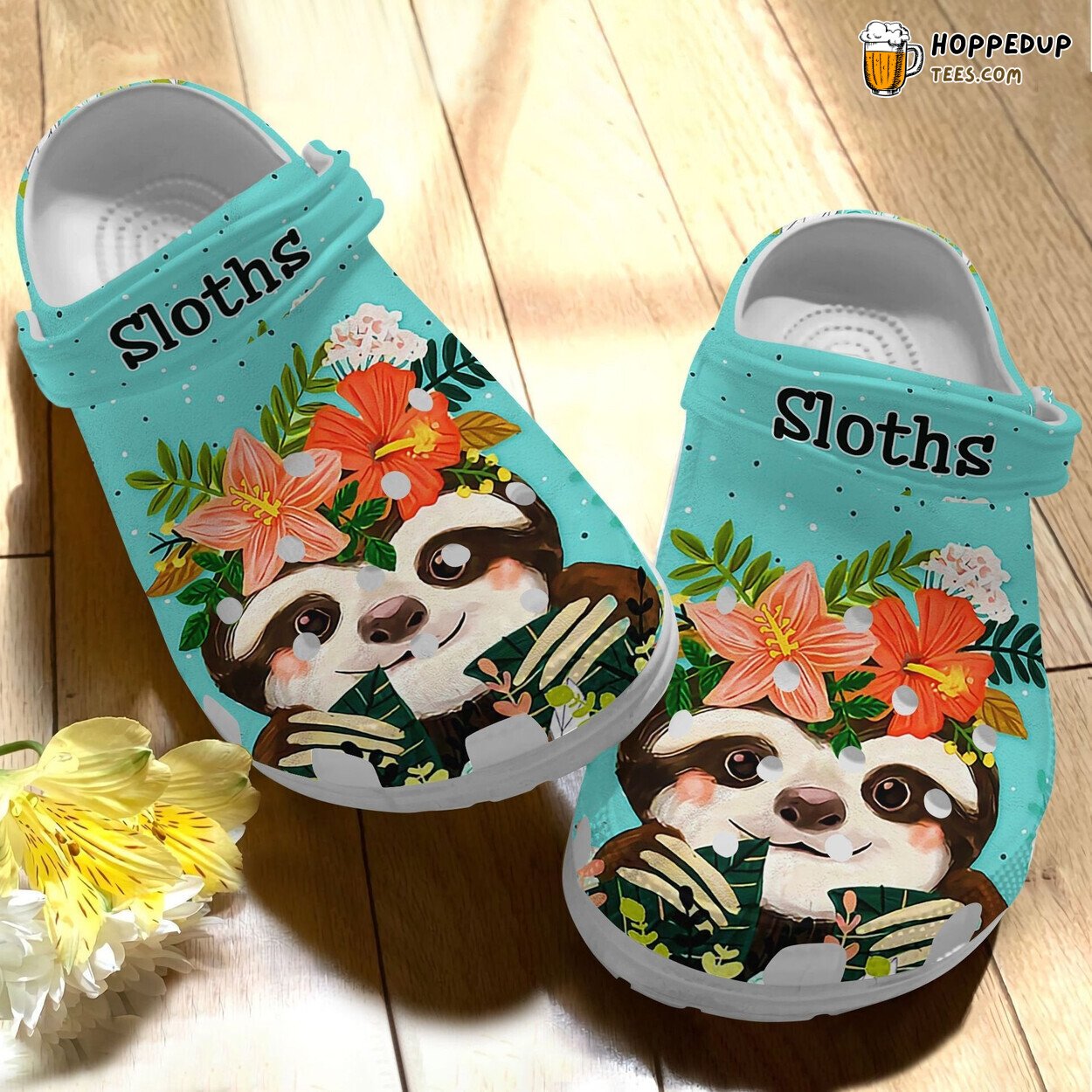 Baby Sloth Flower Crown Shoes Animal Theme Clog Birthday Special Gift