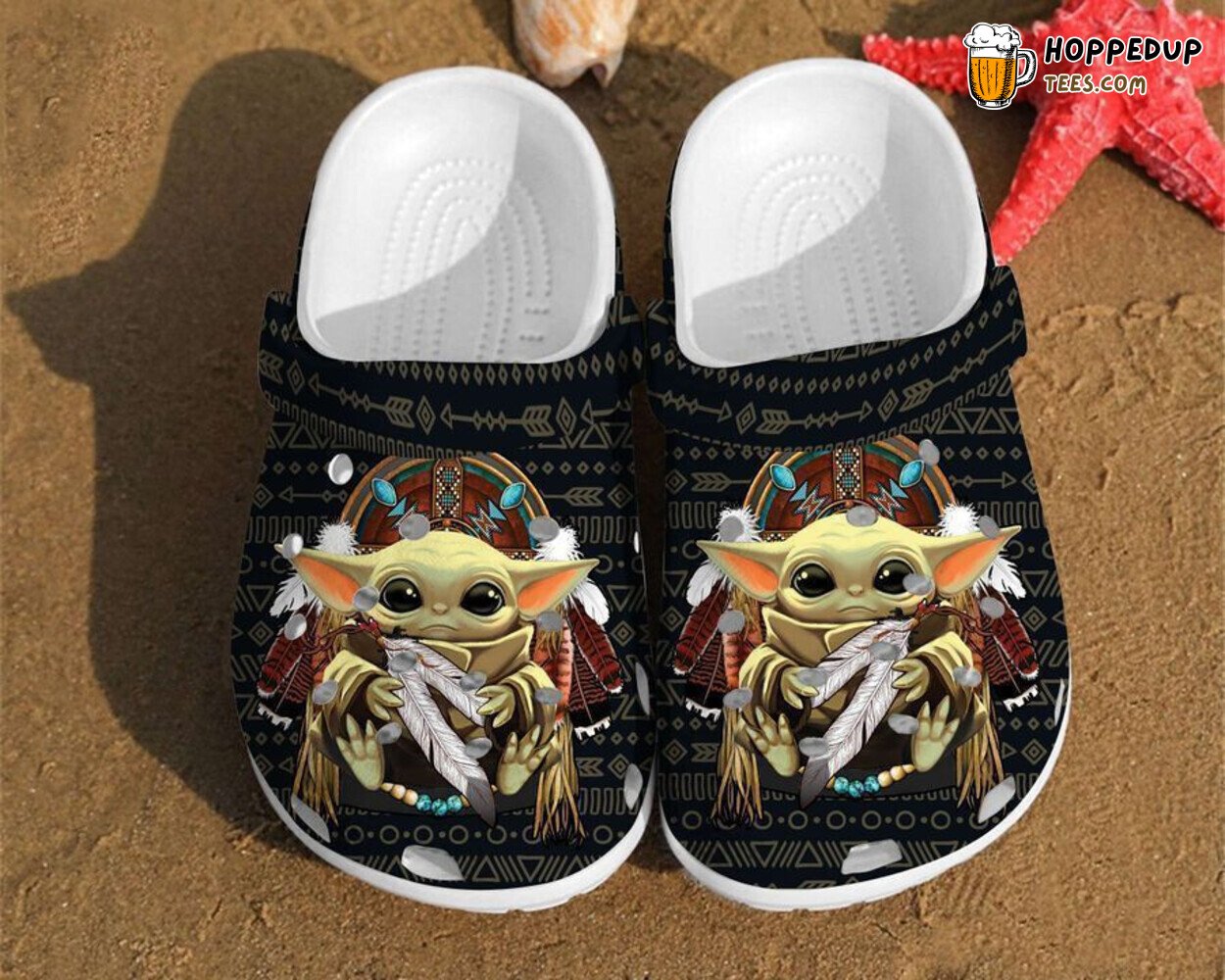 Baby Yoda Native American Star Wars Fan Love Independence Day Shoes