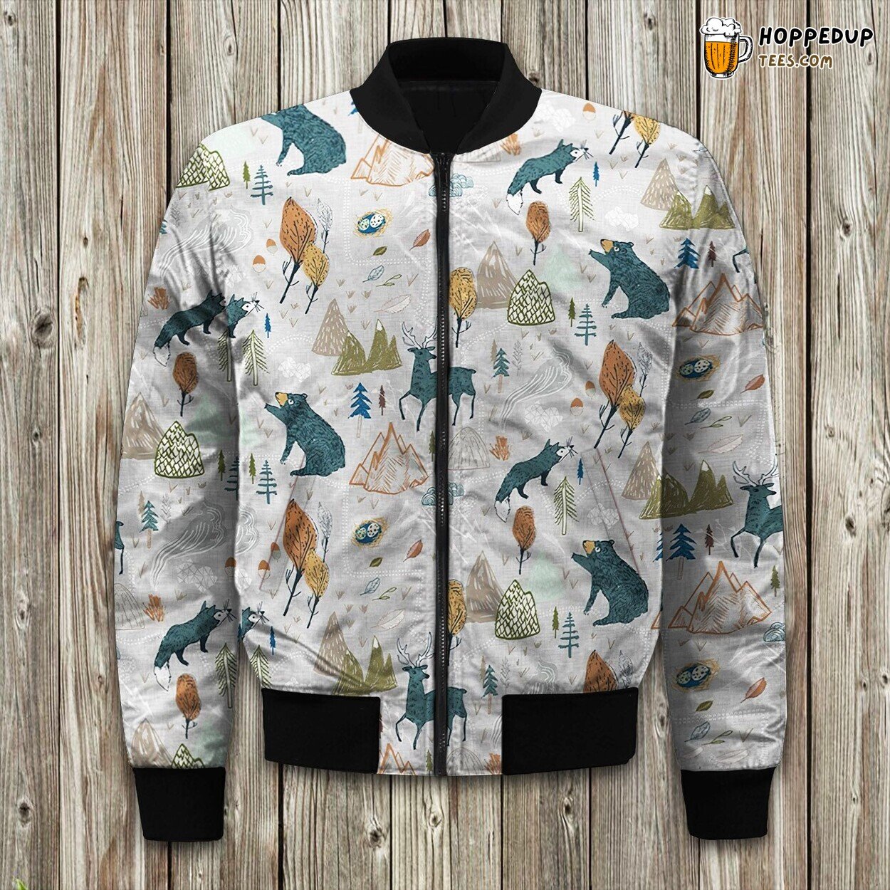 Backwoods Trail Grey Med Bomber Jacket